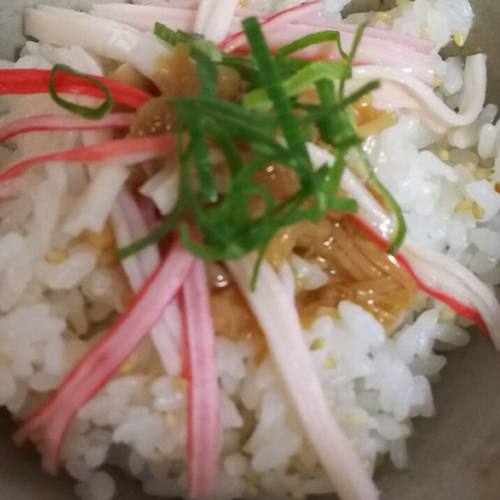 なめ茸カニかま丼☆